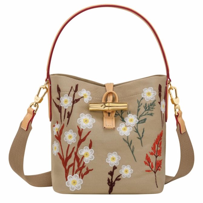 Women Crossbody Bags | Longchamp Le Roseau XS Bucket Bag Oat