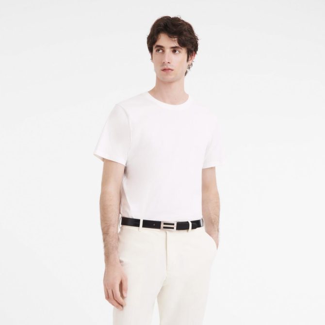 Men Belts | Longchamp Delta Box Men's Belt Set Black/Navy