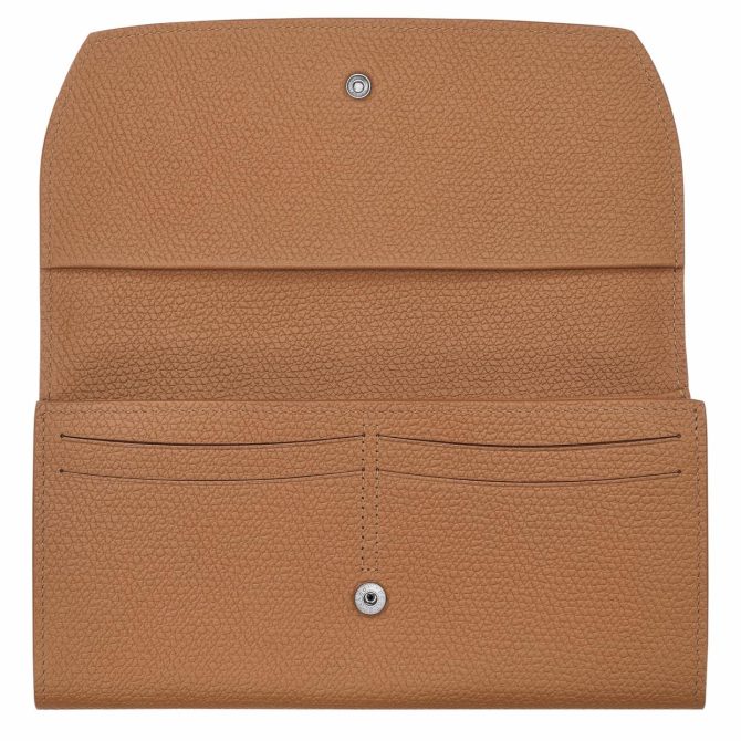 Women Leather Wallets | Longchamp Le Roseau Continental Wallet Natural