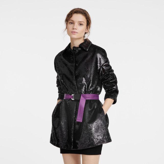 Women Coats & Jackets | Longchamp Coat Black