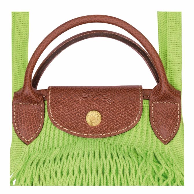 Women Handbags | Longchamp Le Pliage Filet L Mesh Bag Green Light