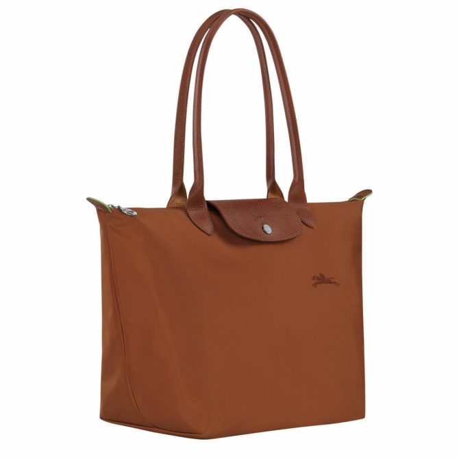 Women Shoulder Bags | Longchamp Le Pliage Green L Tote Bag Cognac