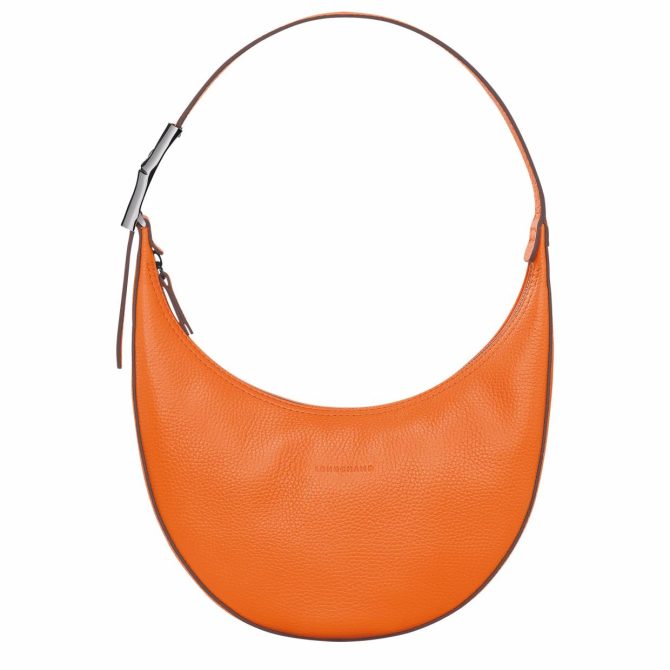 Women Shoulder Bags | Longchamp Le Roseau Essential M Hobo Bag Orange