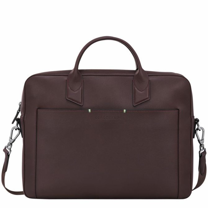 Men Briefcase | Longchamp Longchamp Sur Seine M Briefcase Mocha