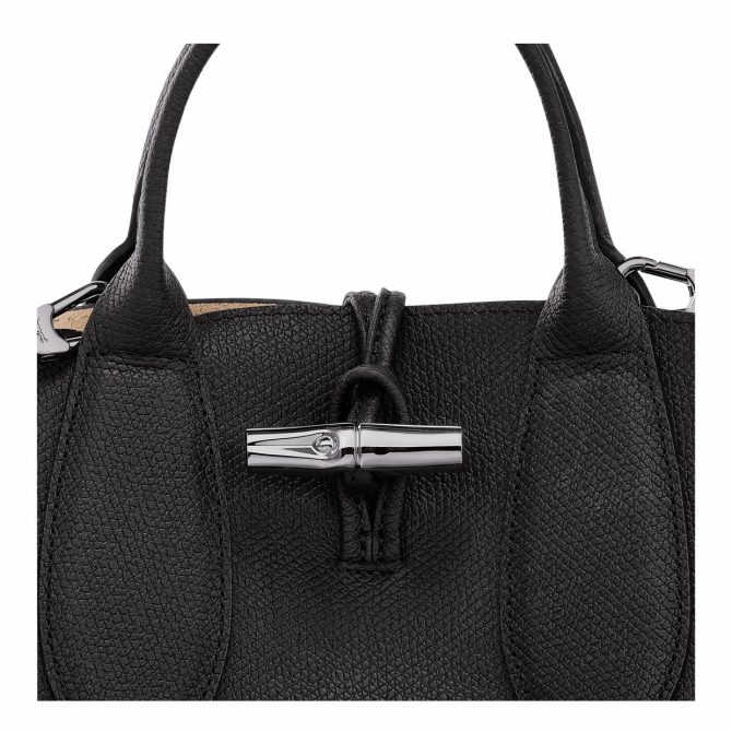 Women Handbags | Longchamp Le Roseau S Handbag Black