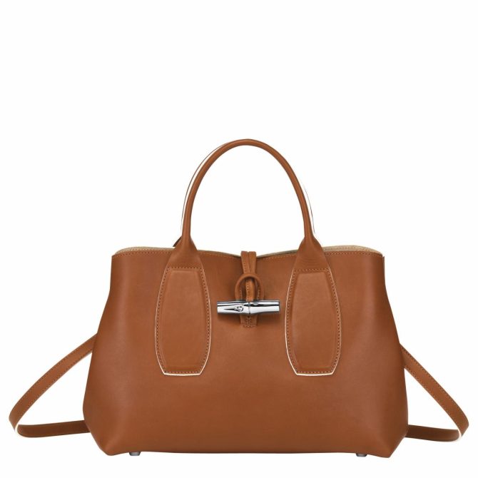 Women Handbags | Longchamp Le Roseau M Handbag Cognac