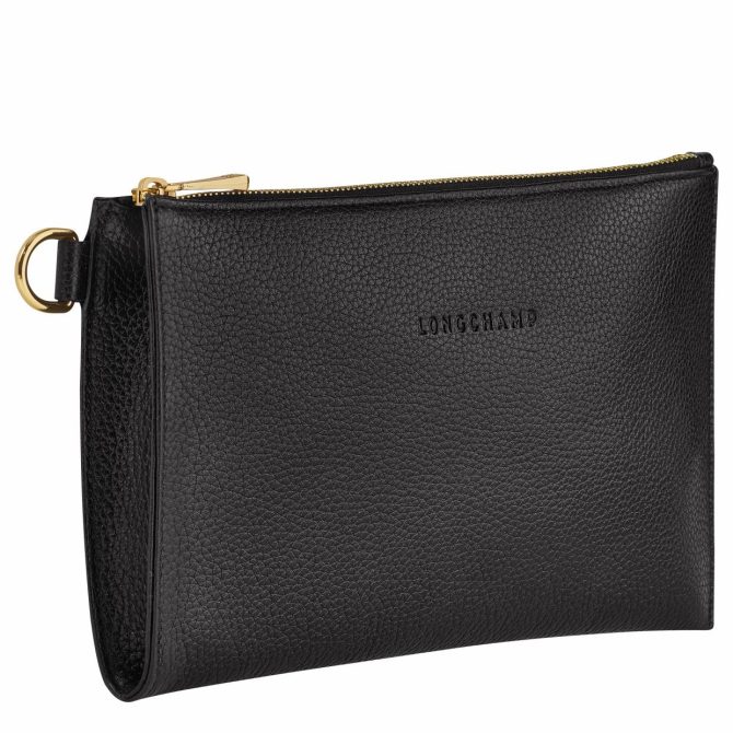 Women/Men Pouches & Cases | Longchamp Le Foulonné Pouch Black