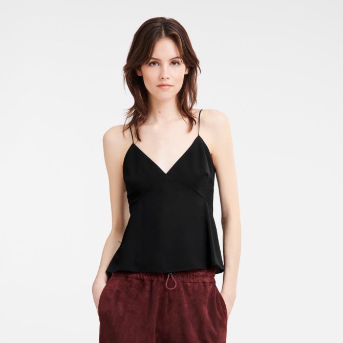 Women Tops & Blouses | Longchamp Thin Strap Top Black