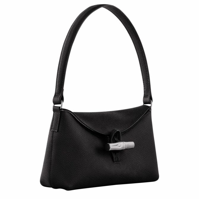 Women Shoulder Bags | Longchamp Le Roseau S Hobo Bag Black