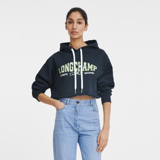 Women Tops & Blouses | Longchamp Hoodie Navy