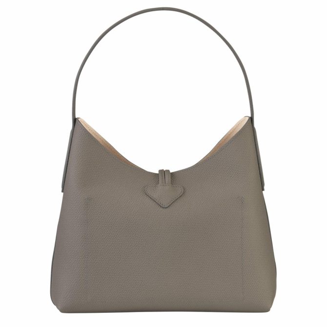 Women Shoulder Bags | Longchamp Le Roseau M Hobo Bag Turtledove