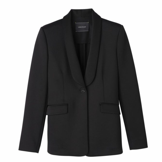 Women Coats & Jackets | Longchamp Fitted Jacket Black