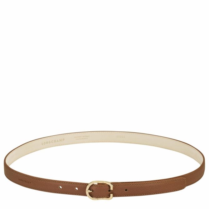 Women Belts | Longchamp Le Foulonné Ladies' Belt Caramel