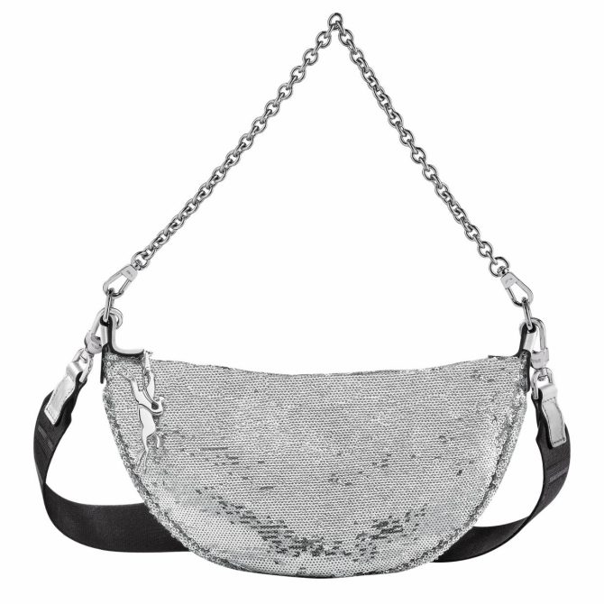 Women Shoulder Bags | Longchamp Smile S Crossbody Bag Silver