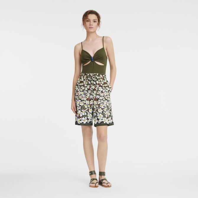 Women Trousers & Shorts | Longchamp Bermuda Shorts Khaki