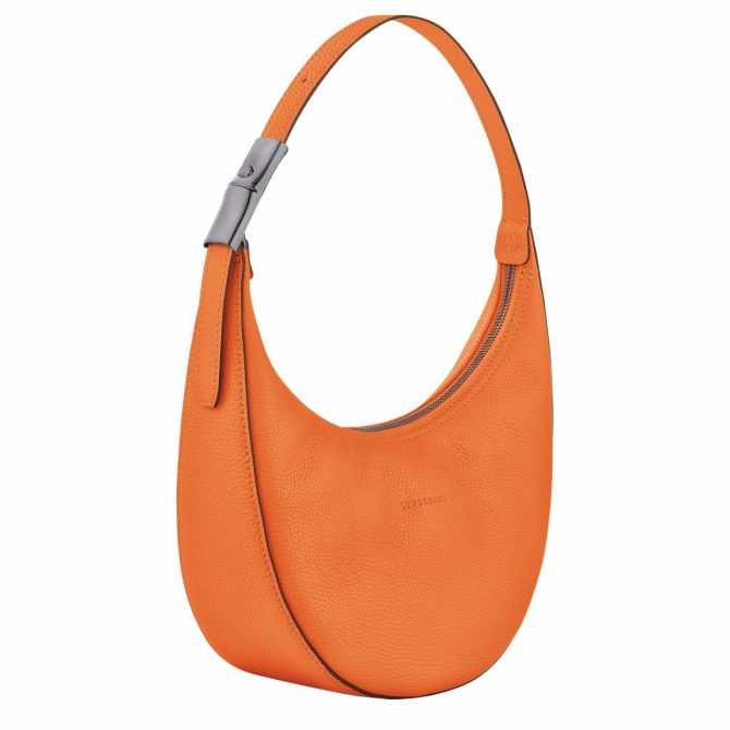 Women Shoulder Bags | Longchamp Le Roseau Essential M Hobo Bag Orange