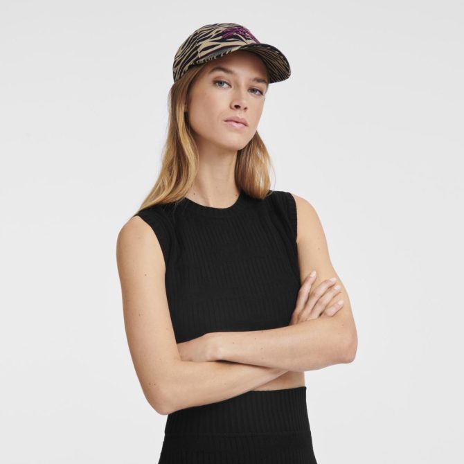 Women Caps & Hats | Longchamp Tiger Cap Oat