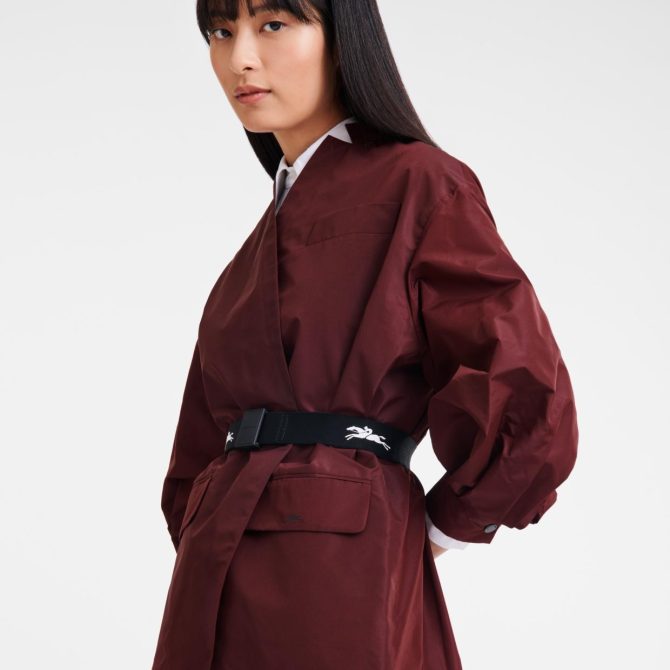 Women Coats & Jackets | Longchamp Kimono Jacket Burgundy