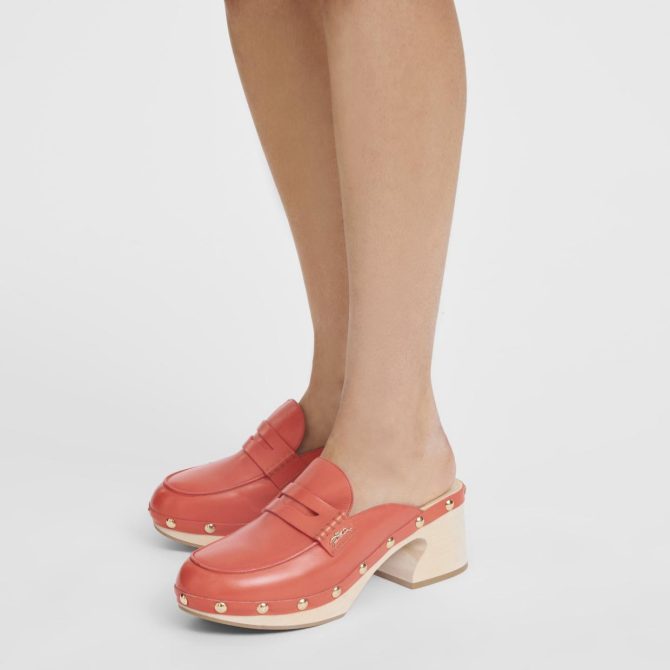 Women Sandals | Longchamp La Cigale Clogs Strawberry