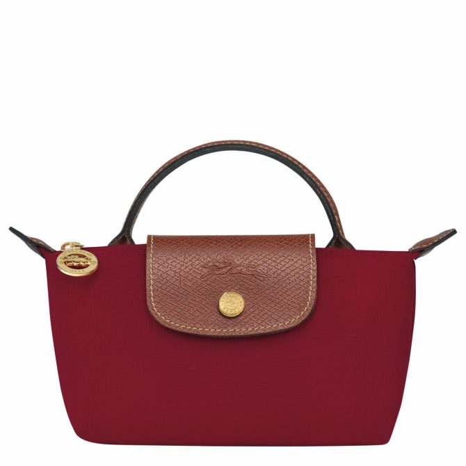 Men/Women Pouches & Cases | Longchamp Le Pliage Original Pouch With Handle Red