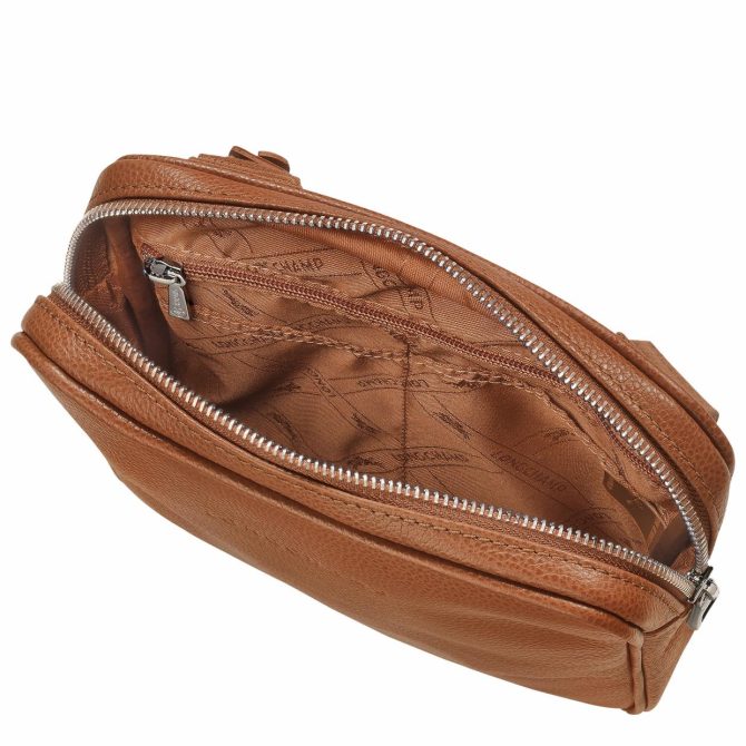 Men Crossbody Bags | Longchamp Le Foulonné XS Crossbody Bag Caramel