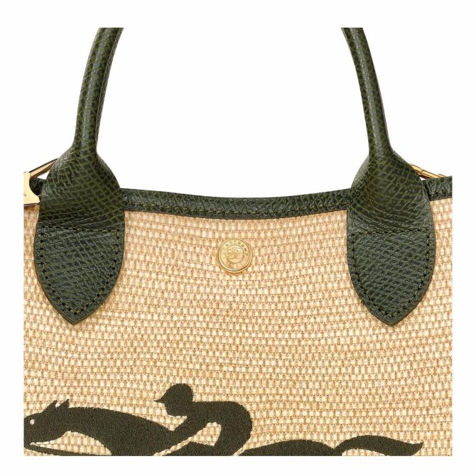 Women Handbags | Longchamp Le Panier Pliage S Basket Bag Khaki