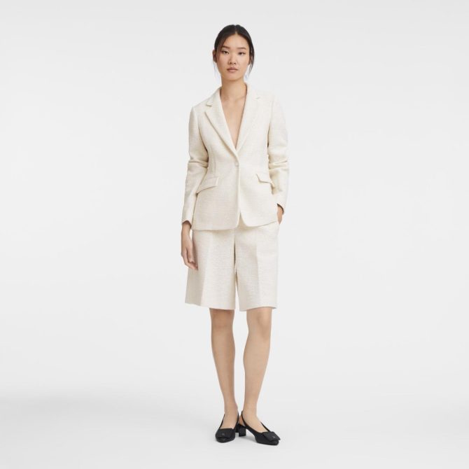 Women Coats & Jackets | Longchamp Jacket Ecru