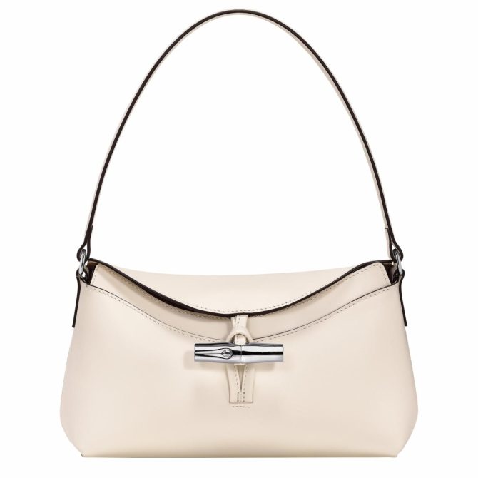 Women Shoulder Bags | Longchamp Le Roseau S Hobo Bag Ecru