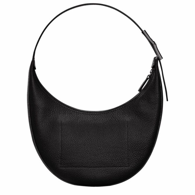 Women Shoulder Bags | Longchamp Le Roseau Essential M Hobo Bag Black