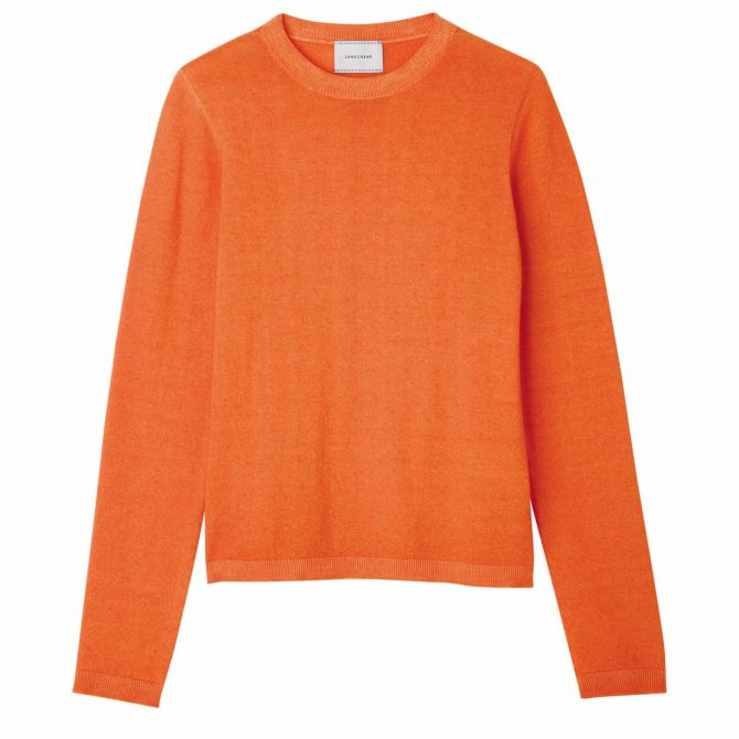 Women Knitwear | Longchamp Sweater Orange