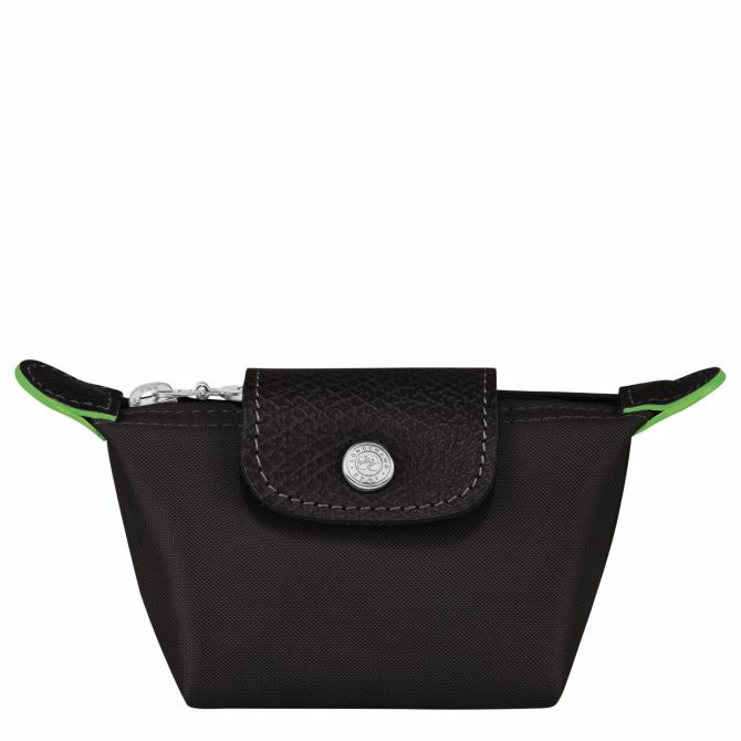 Women/Men Cardholders & Coin Purses | Longchamp Le Pliage Green Coin Purse Black