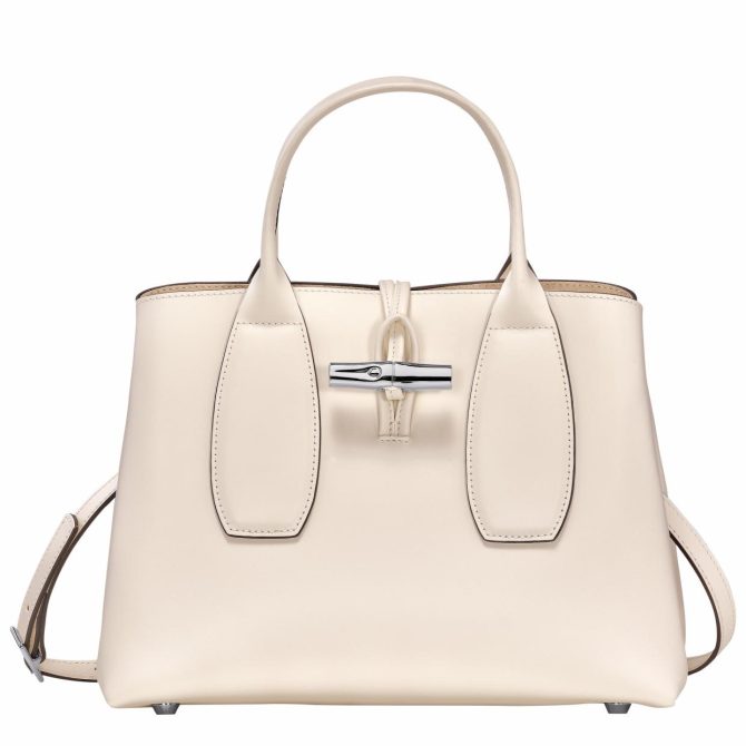 Women Handbags | Longchamp Le Roseau M Handbag Ecru