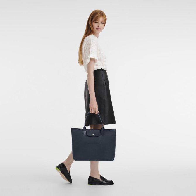 Women Handbags | Longchamp Le Pliage City L Tote Bag Navy