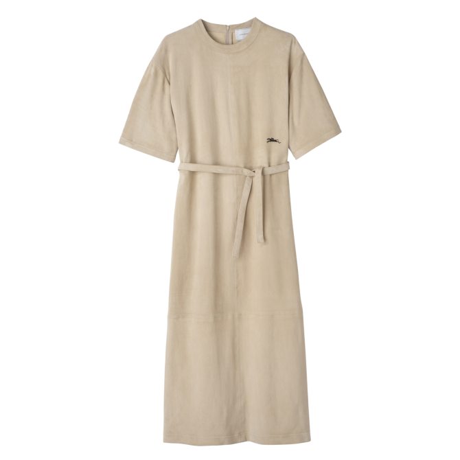 Women Dresses & Skirts | Longchamp Leather Long Dress Linen