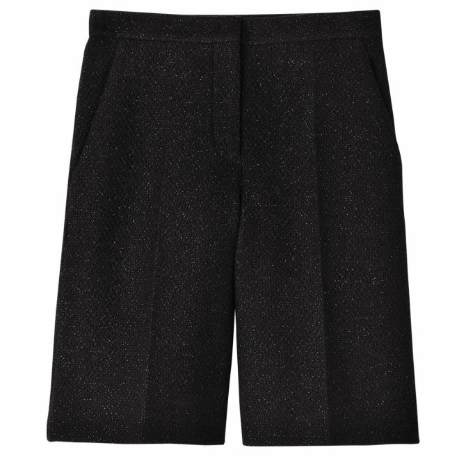 Women Trousers & Shorts | Longchamp Bermuda Shorts Black