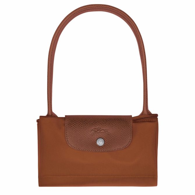 Women Shoulder Bags | Longchamp Le Pliage Green M Tote Bag Cognac