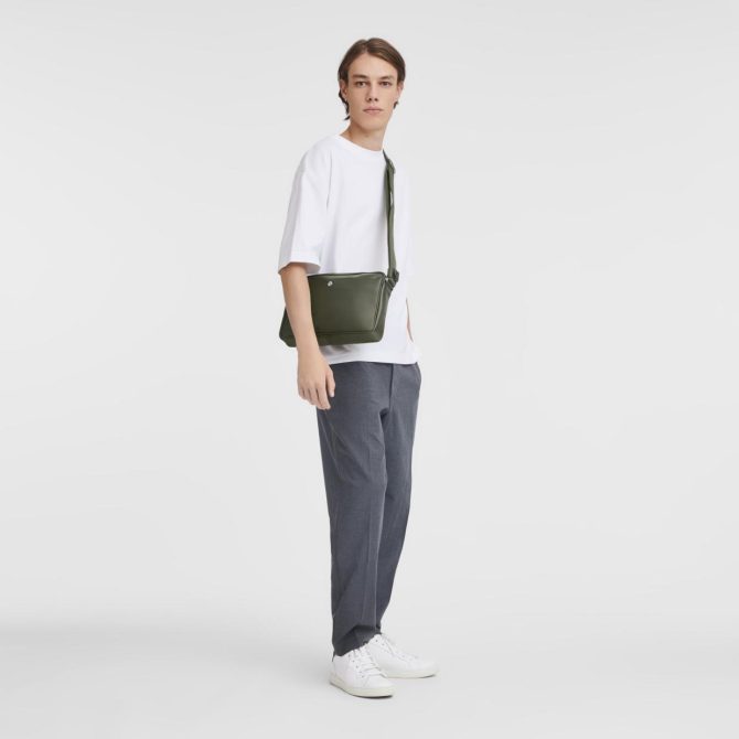 Men Crossbody Bags | Longchamp Le Foulonné M Camera Bag Khaki