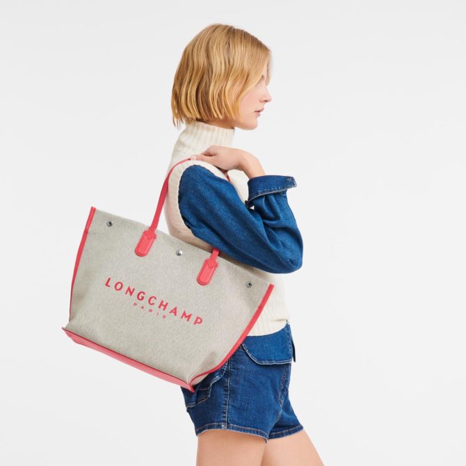 Women Shoulder Bags | Longchamp Essential L Tote Bag Strawberry