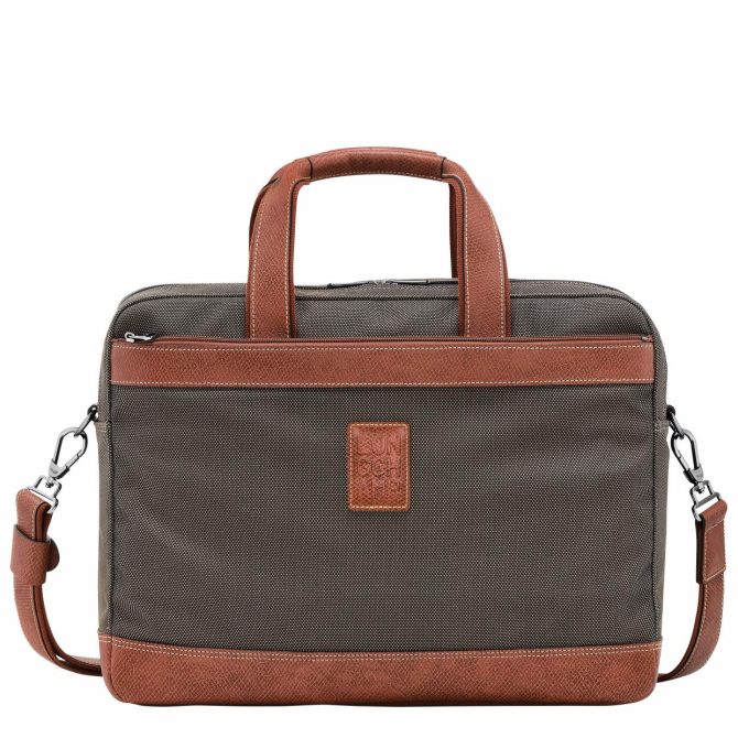 Men Briefcase | Longchamp Boxford L Briefcase Brown