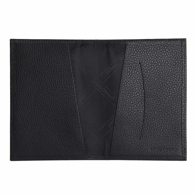 Women/Men Travel Accessories | Longchamp Le Foulonné Passport Cover Black