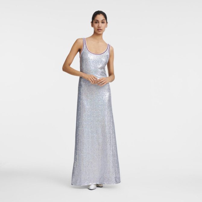 Women Dresses & Skirts | Longchamp Long Dress Silver