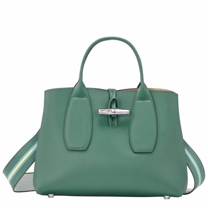 Women Handbags | Longchamp Le Roseau M Handbag Sage