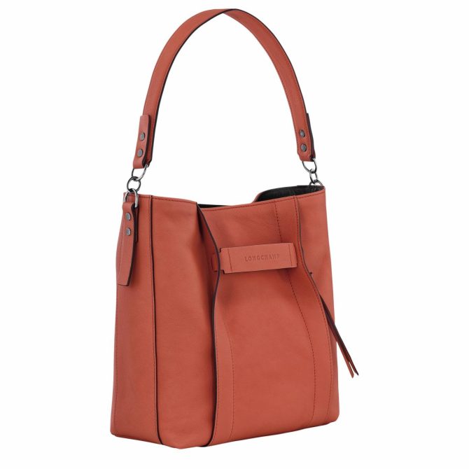 Women Shoulder Bags | Longchamp Longchamp 3D M Hobo Bag Sienna