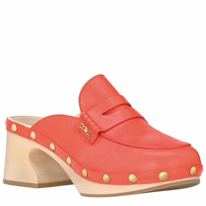 Women Sandals | Longchamp La Cigale Clogs Strawberry