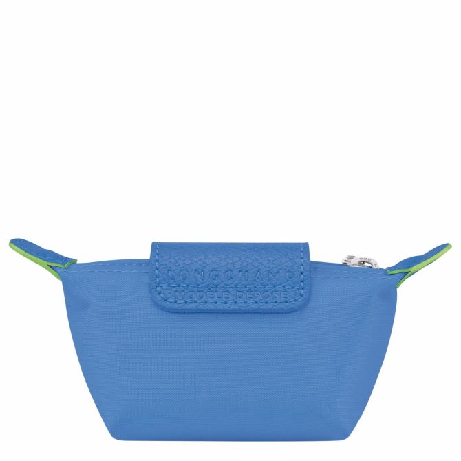 Women/Men Cardholders & Coin Purses | Longchamp Le Pliage Green Coin Purse Cornflower