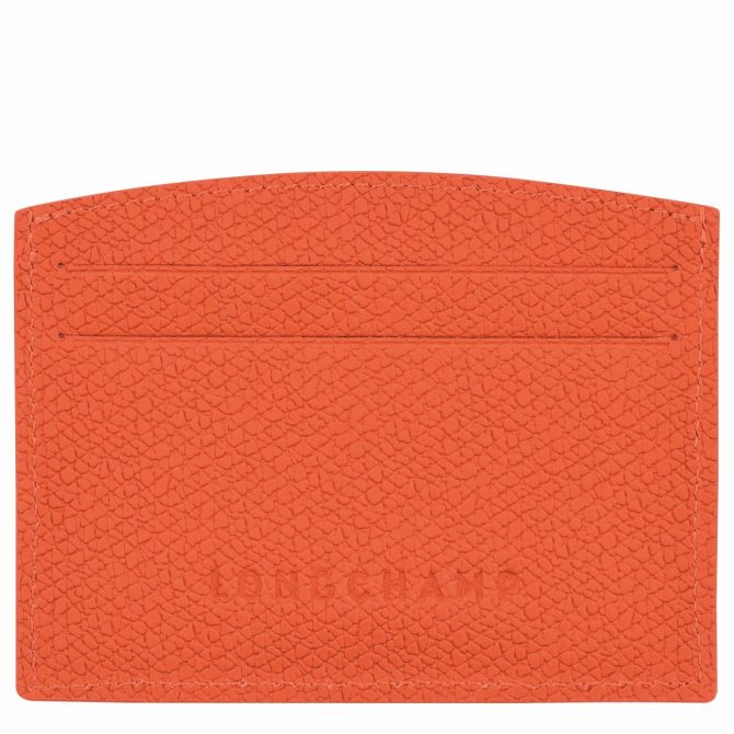 Women Cardholders & Coin Purses | Longchamp Le Roseau Card Holder Orange