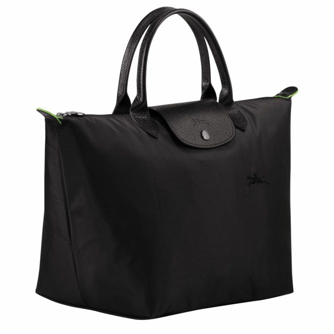 Women Handbags | Longchamp Le Pliage Green M Handbag Black