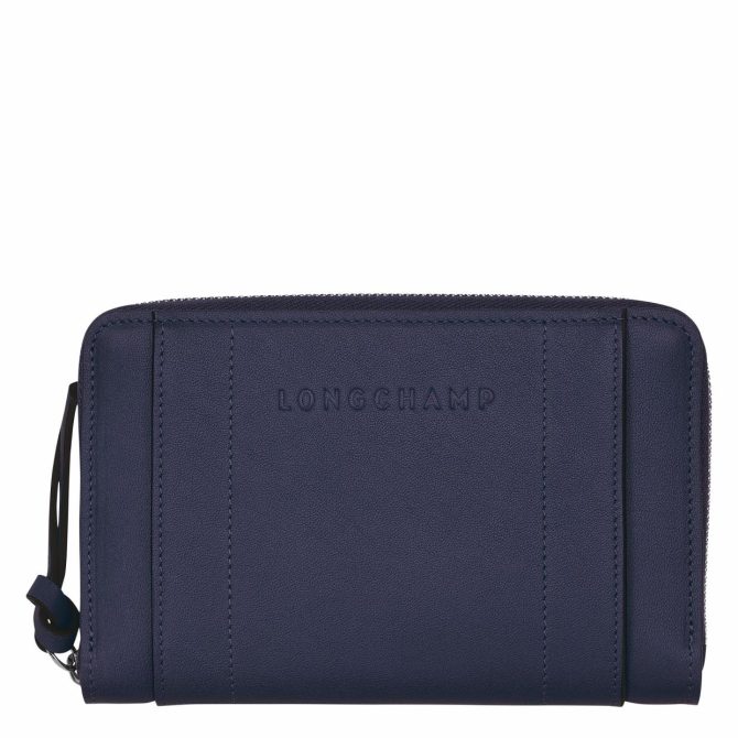 Women Leather Wallets | Longchamp Longchamp 3D Wallet Bilberry