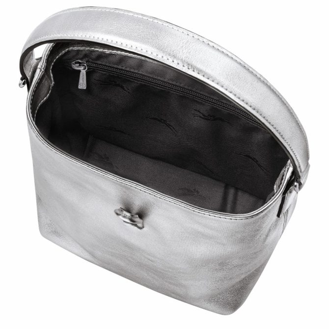 Women Crossbody Bags | Longchamp Le Roseau XS Bucket Bag Silver