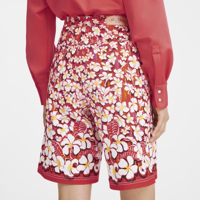 Women Trousers & Shorts | Longchamp Bermuda Shorts Strawberry